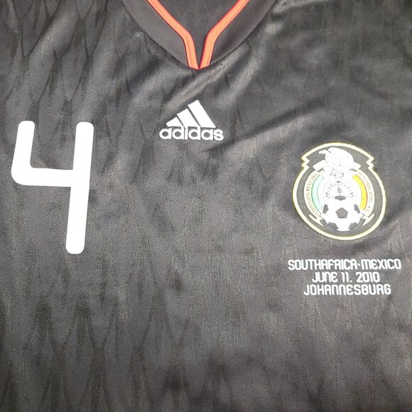 Marquez Mexico 2010 WORLD CUP Away Black Soccer Jersey Shirt M SKU# P41397 - Picture 3 of 8